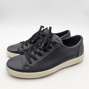 ECCO Soft 7 City Tie Fashion Sneaker Shoes Men's Black Size US9-9.5 EU43